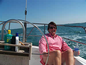 Relaxing at the Helm